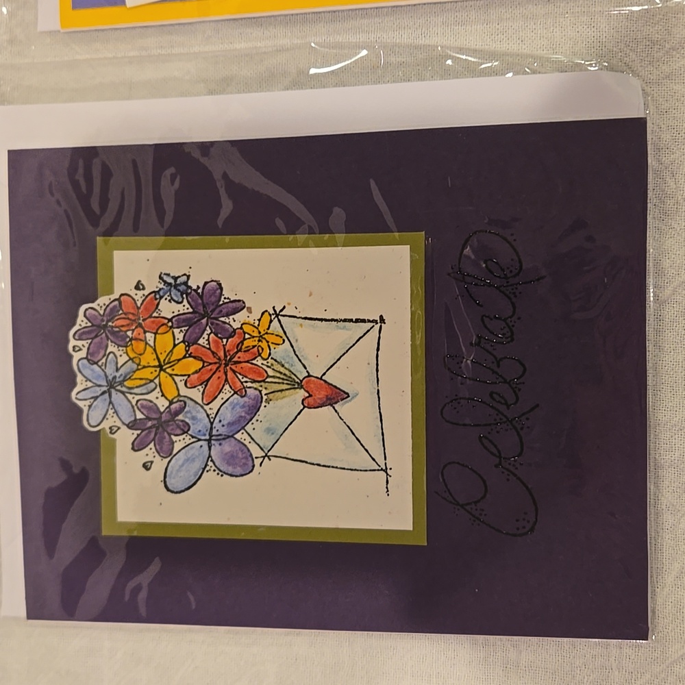 Colorful Celebration Greeting Cards Set Handmade - Picture 2 of 6